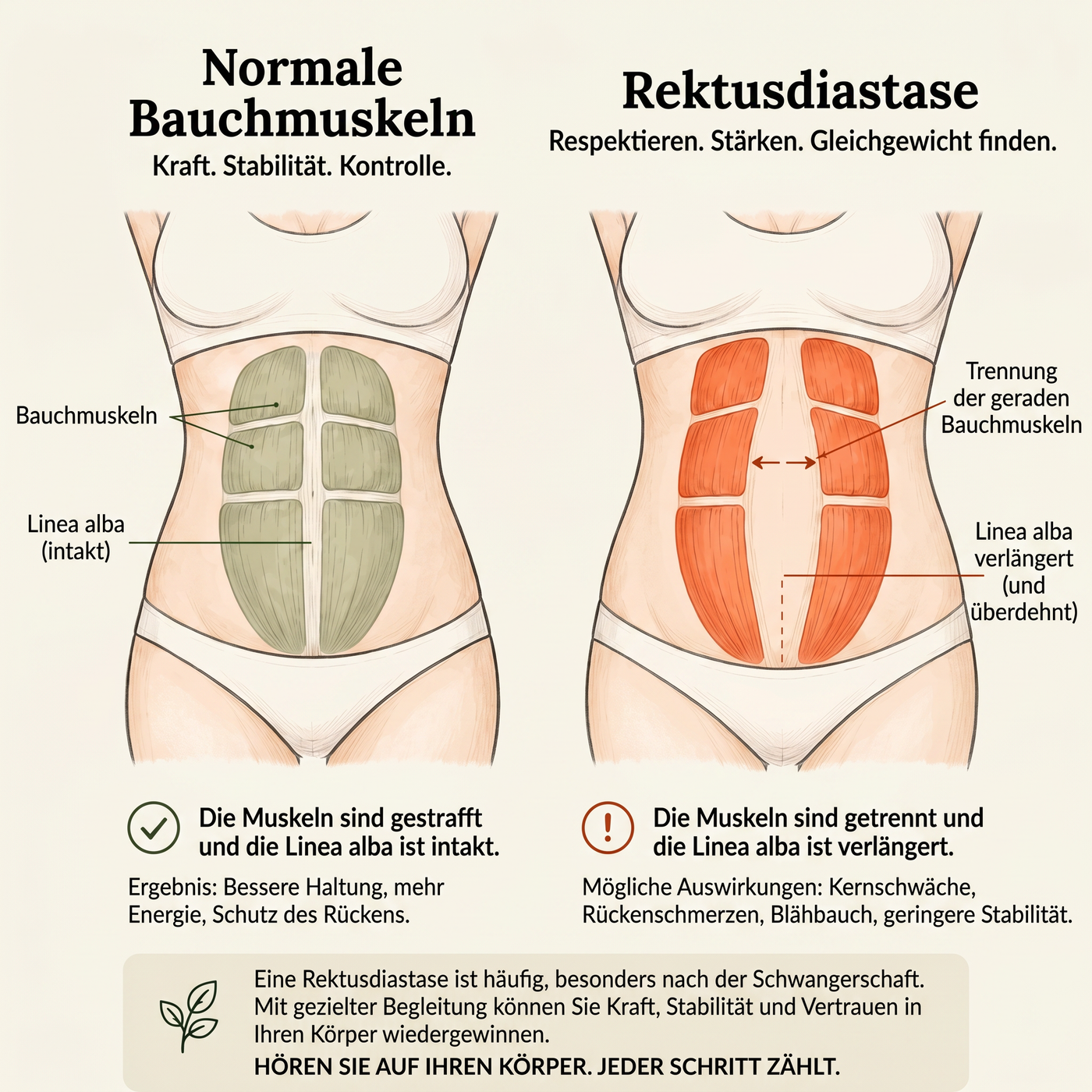 Bauchanatomie — Diastase